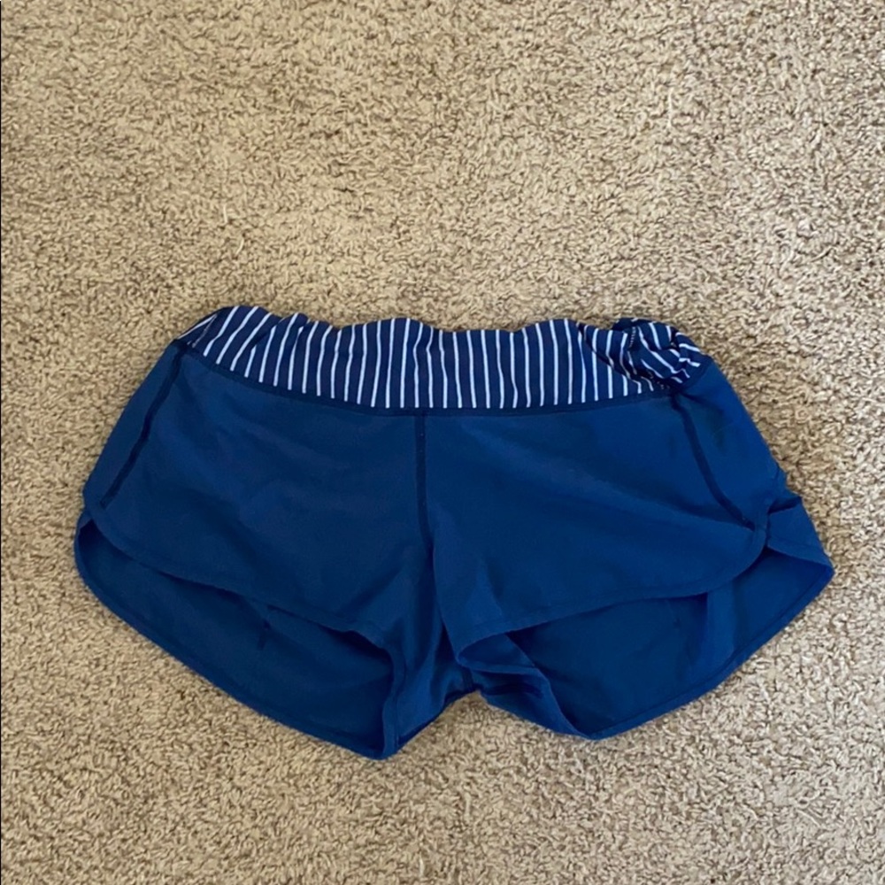 Lulu Lemon 2.5 inch inseam Navy Speed Shorts!